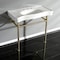 Fauceture VPB1367ST Imperial Vitreous China Console Sink W/ SS Legs, White/Brass VPB1367ST - alternate 7